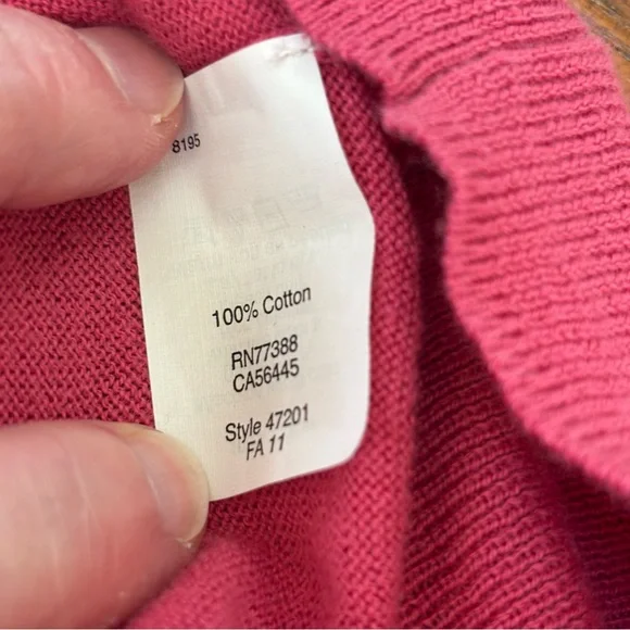 J. Crew Pink Ruffle-Trim V-Neck Cardigan Sweater Women’s M - Picture 7 of 8